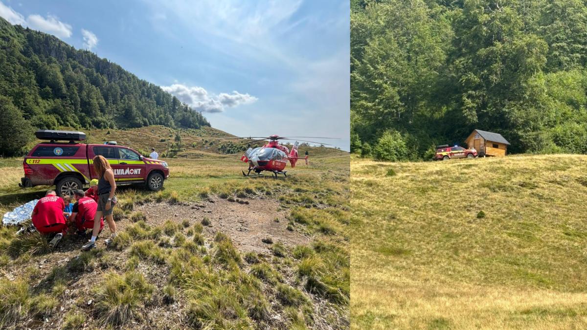 copilul de 7 ani al unor turisti a fost muscat de sarpe pe creasta cocosului din maramures intervine elicopterul smurd