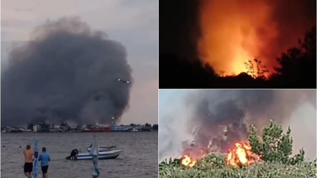 insula thasos mistuita de incendii flacarile au izbucnit langa plaja