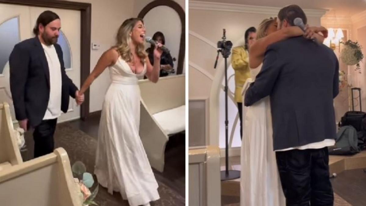 moment viral la nunta unei artiste din sua mirele a incercat sa dispara in timpul surprizei pregatite de mireasa la nunta