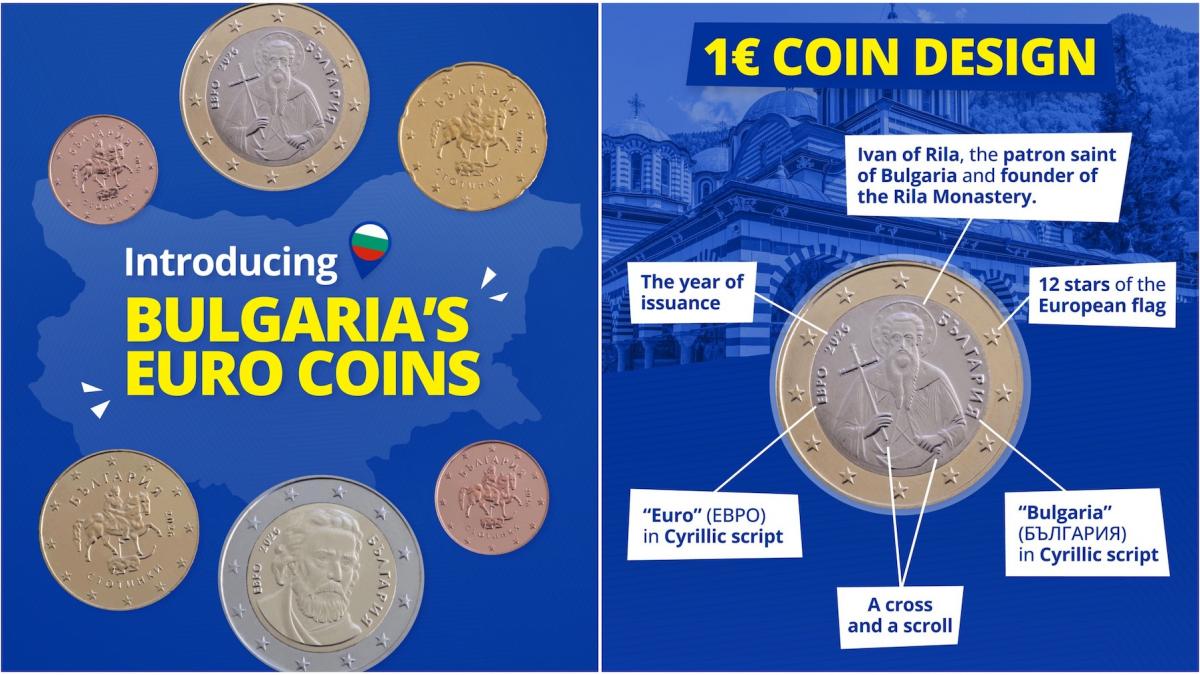 cum arata primele monede euro din bulgaria