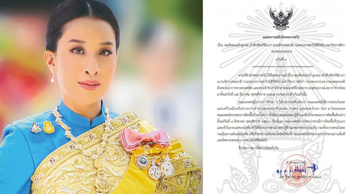 printesa bajrakitiyabha din thailanda e in spital din 2022 palatul a anuntat acum de ce sufera era considerata succesoarea la tron