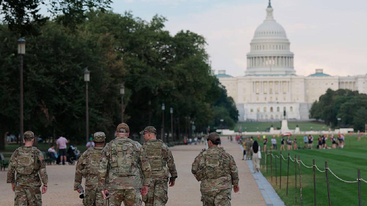garda nationala desfasurata in washington dc la ordinul lui trump proteste nu unei ocupatii militare
