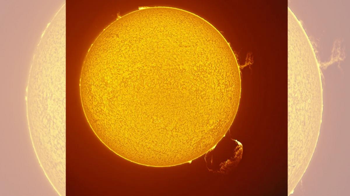 o tornada solara si o eruptie gigantica de plasma care au loc simultan pe soare fotografia unui cercetator roman face inconjurul lumii