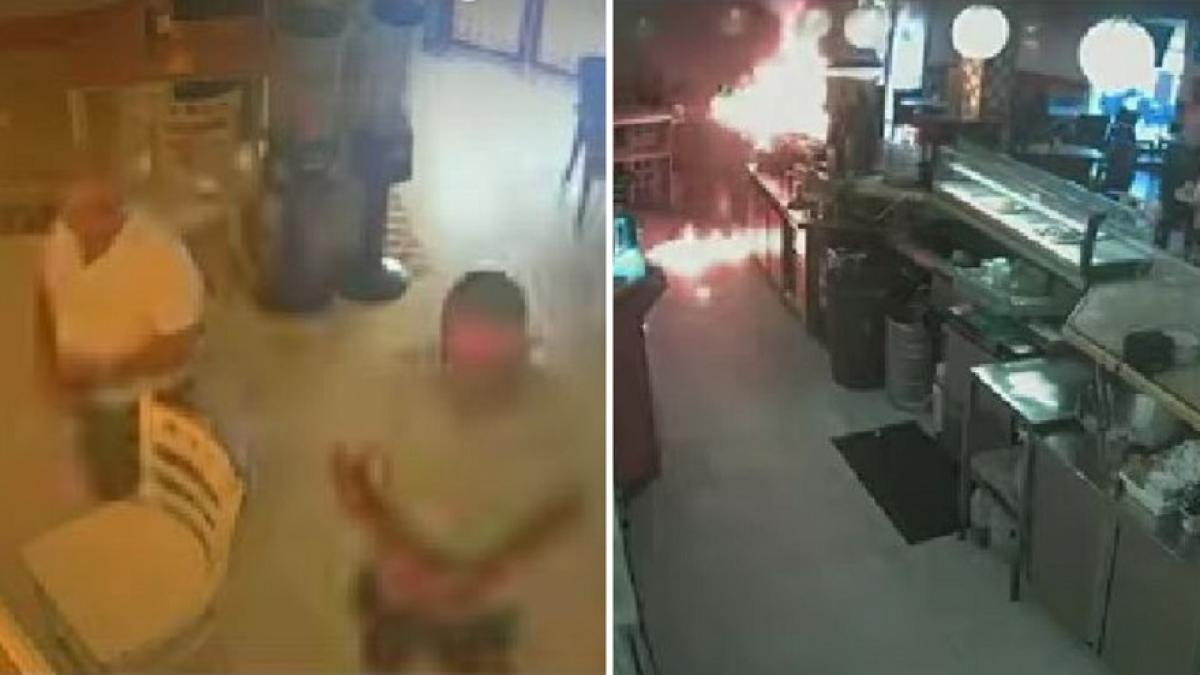 un barbat a incendiat un local pentru ca nu a primit maioneza pentru un sendvis politistii spanioli l au retinut