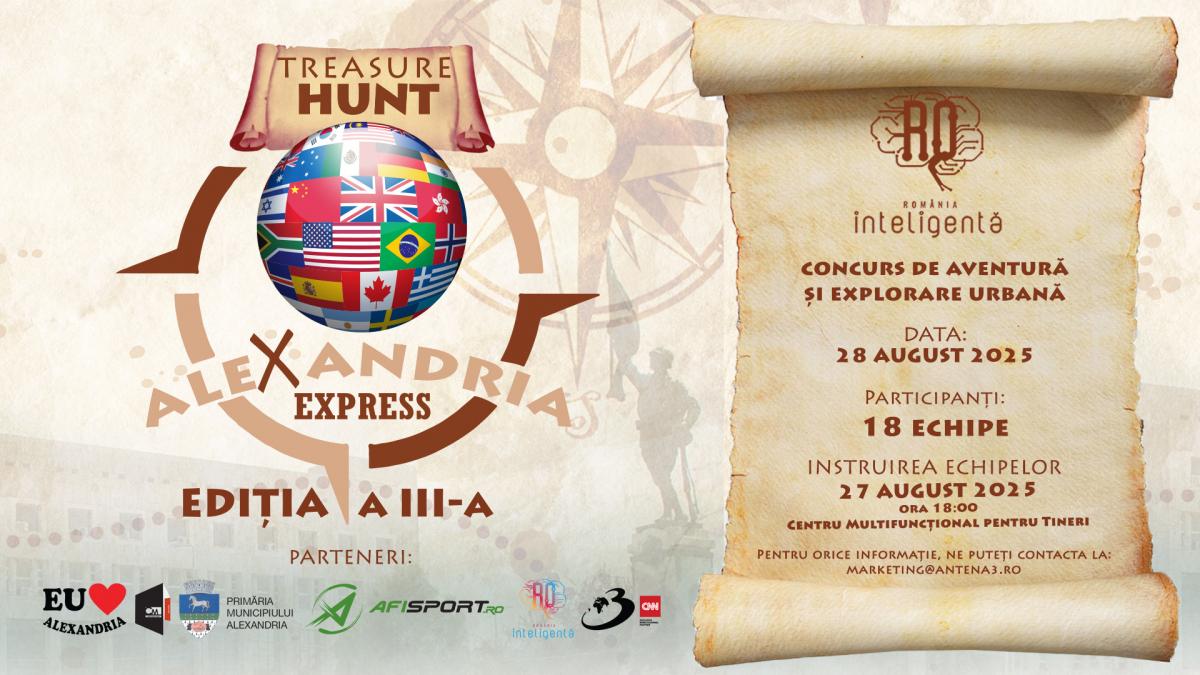 alexandria express 2025 concurs de aventura si explorare urbana organizat de antena 3 cnn si primaria alexandria