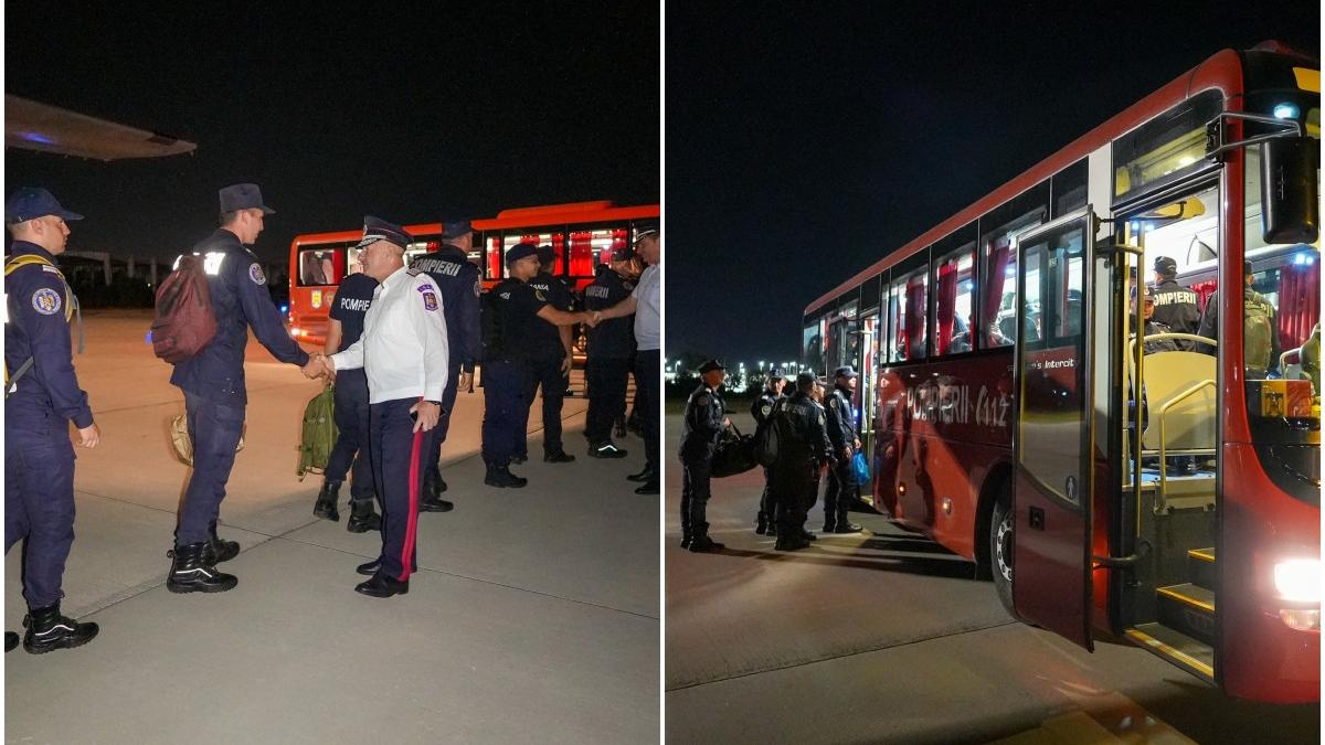 pompierii romani care au care au actionat pentru stingerea incendiilor din spania s au intors acasa