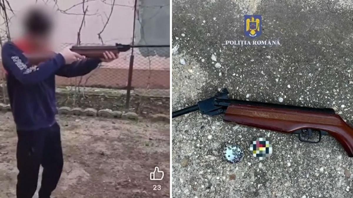 un barbat din teleorman a fost retinut dupa ce si a filmat fiul minor in timp ce trage cu o arma