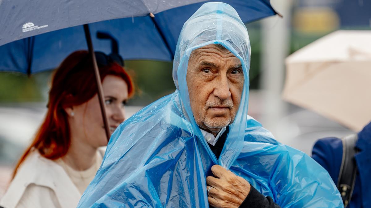 andrej babis fostul premier al cehiei a fost batut cu o carja in cap la un miting electoral