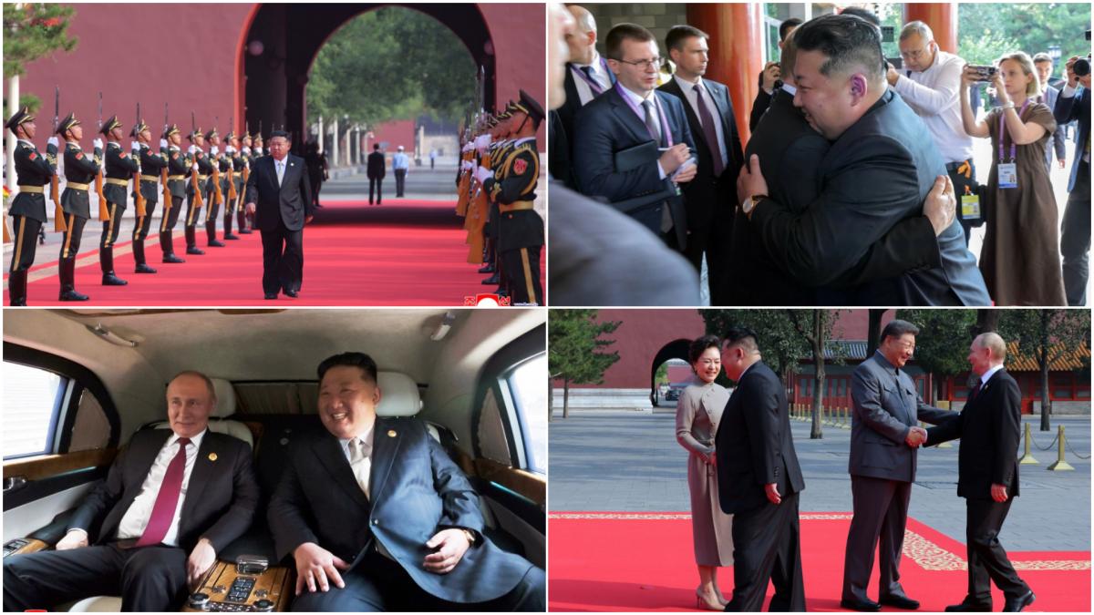 kim jong un se lauda ca a fost in centrul atentiei in china si a postat zeci de imagini cu el razand si imbratisandu se cu xi si putin