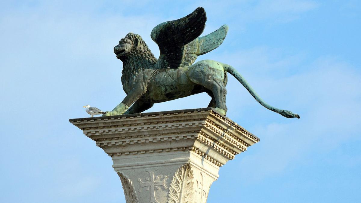 celebrul leu inaripat din piata san marco simbol al republicii venetiene a fost facut in china ce au descoperit oamenii de stiinta