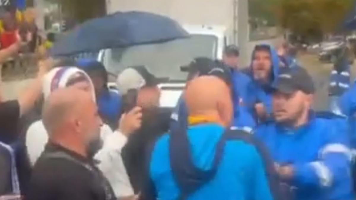 fanii agresivi ai lui calin georgescu au incercat sa provoace o bataie cu jandarmii in fata ipj ilfov