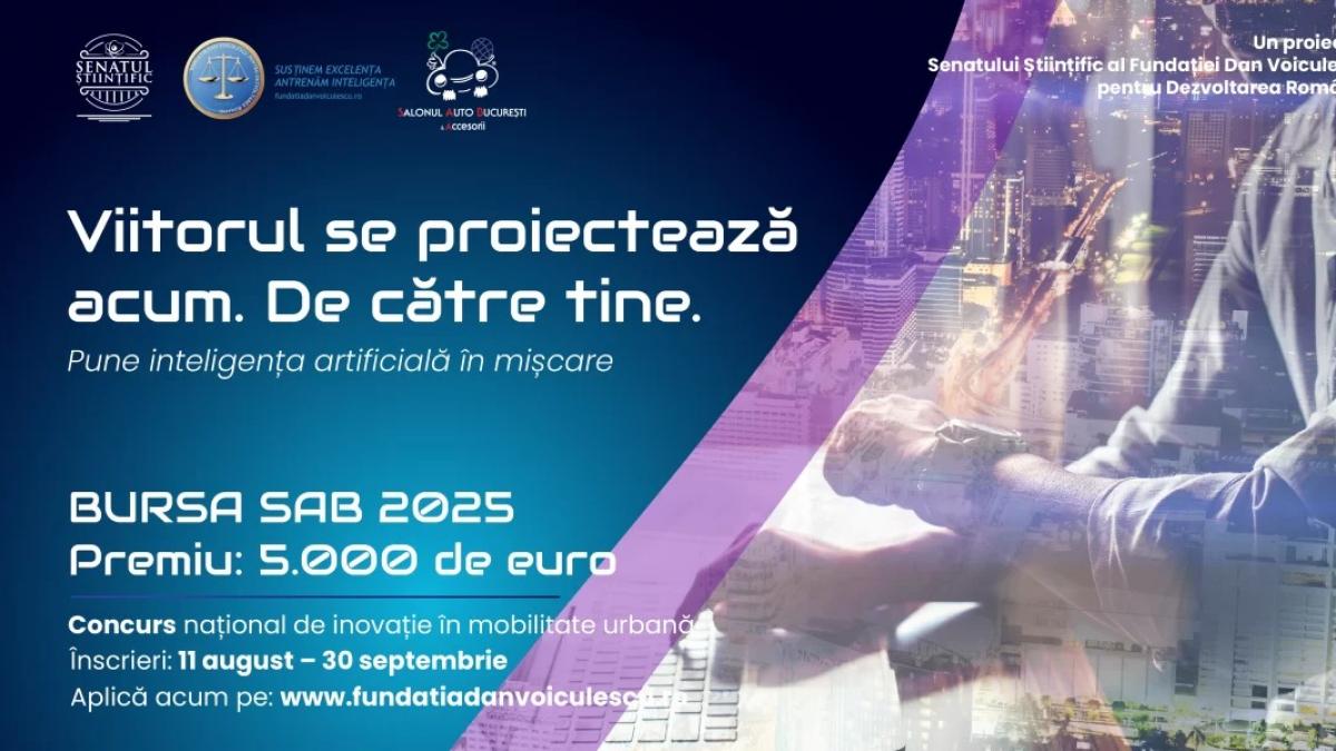 bursa sab 2025 ai o idee cu ai pentru trafic si transport senatul stiintific al fundatiei dan voiculescu premiaza cel mai bun proiec