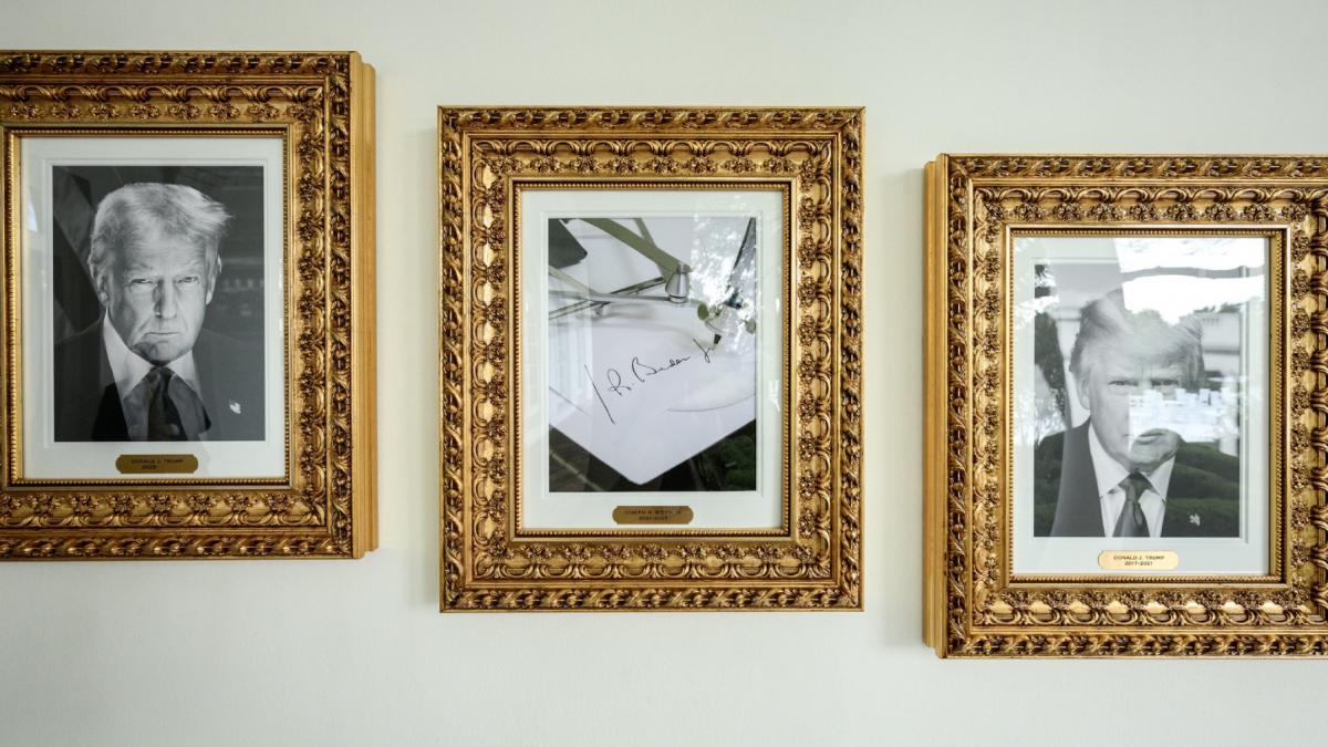 trump a inlocuit portretul lui joe biden de la casa alba cu imaginea unui autopen cum arata presidential walk of fame