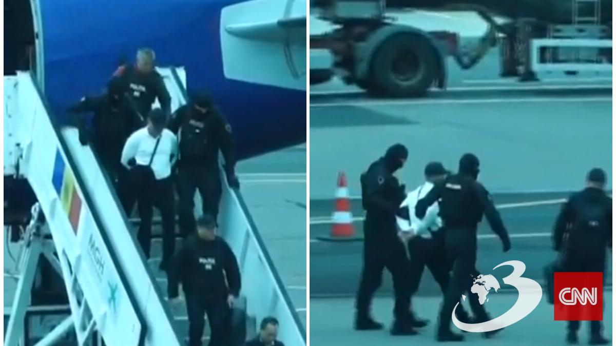 vladimir plahotniuc este adus la chisinau primele imagini cu el in avion flancat de mascati