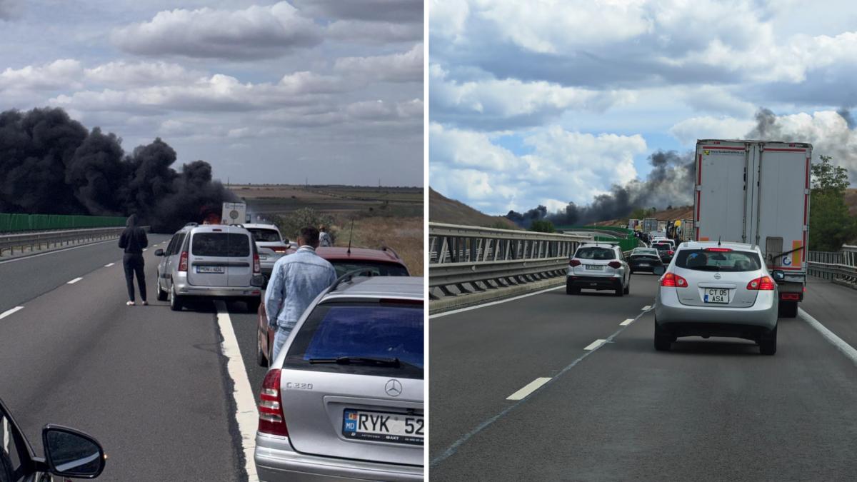 tir incendiu autostrada a2 26 septembrie 2025