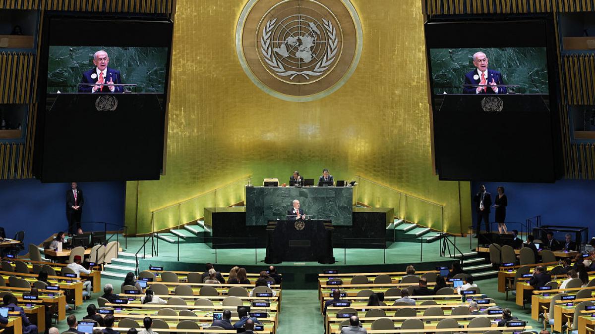 zeci de diplomati au iesit din sala cand benjamin netanyahu si a inceput discursul la onu reactia premierului israelian