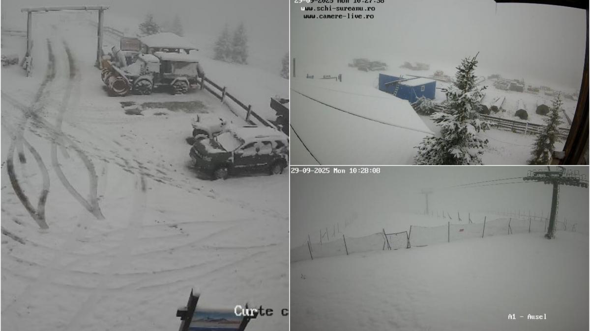 ninge abundent in mai multe zone stratul de zapada ajunge la 10 cm temperaturile scad si mai mult si se anunta ploi in toata tara