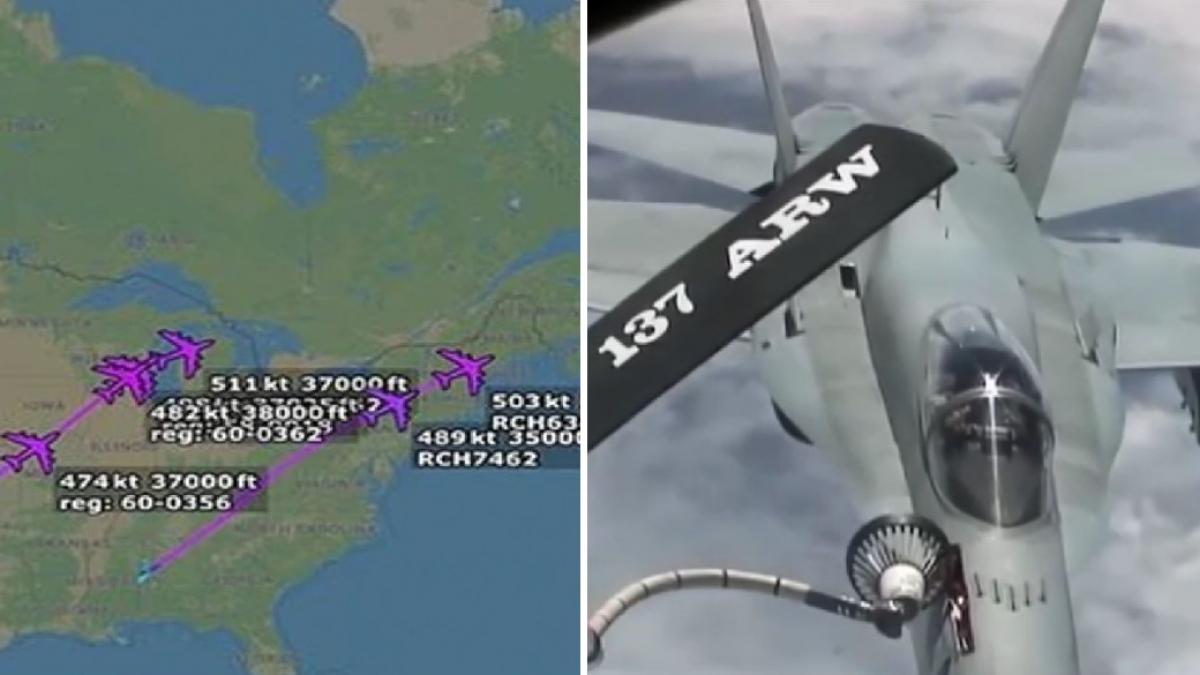 o flota misterioasa de avioane americane a ajuns in europa cateva dintre cele 12 aeronave cisterna au aterizat in marea britanie