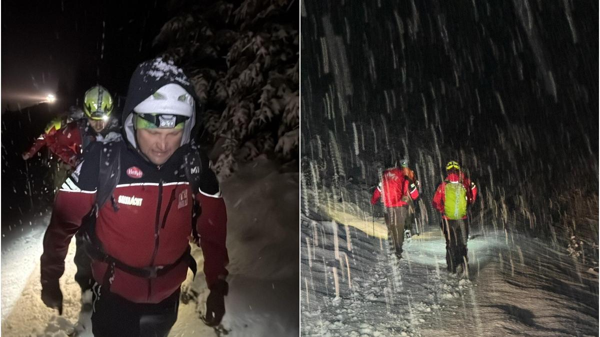 operatiune de salvare in muntii bucegi doi turisti au ramas blocati in zapada