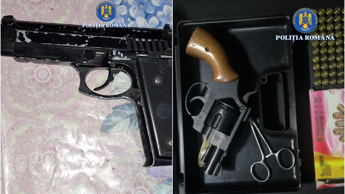 doi minori inarmati care furau combustibil au fost arestati in timis un pistol letal si cutii cu munitie gasite la perchezitii