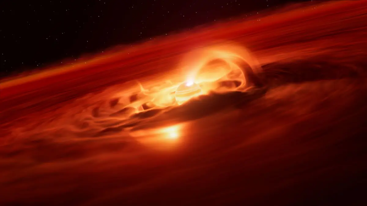 o planeta rebela de 10 ori mai mare decat jupiter creste cu 6 6 miliarde de tone pe secunda inca se formeaza e la inceput