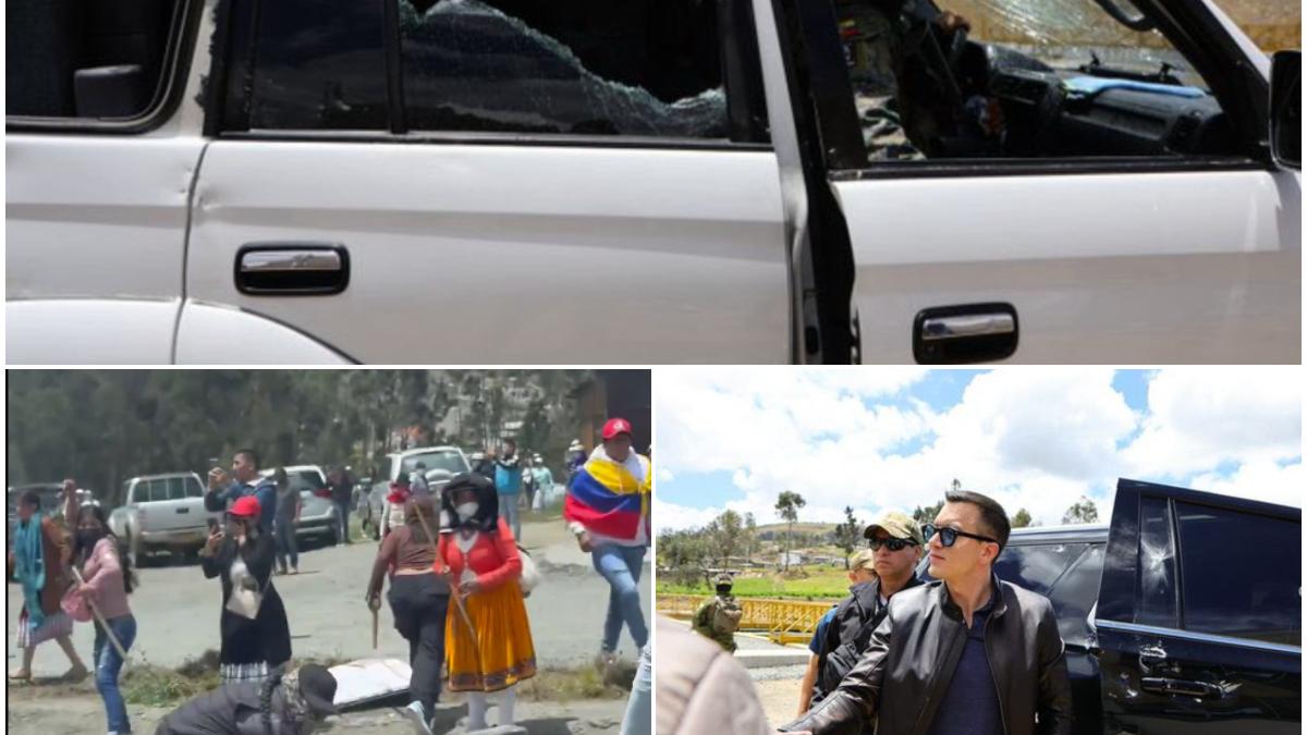 momentul in care masina presedintelui ecuadorului e atacata de sute de persoane au fost gasite inclusiv urme de gloante