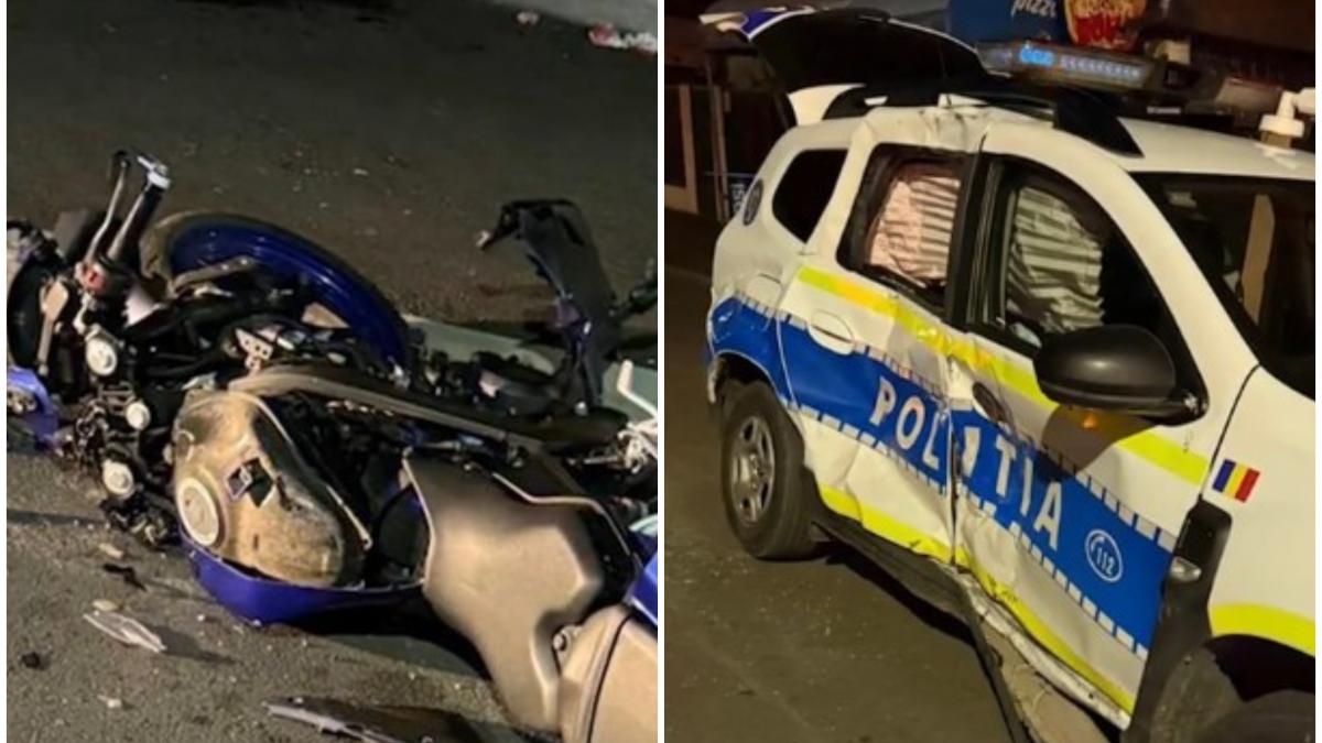 o masina de politie a lovit in plin un motociclist in giurgiu baiatul de 17 ani a murit