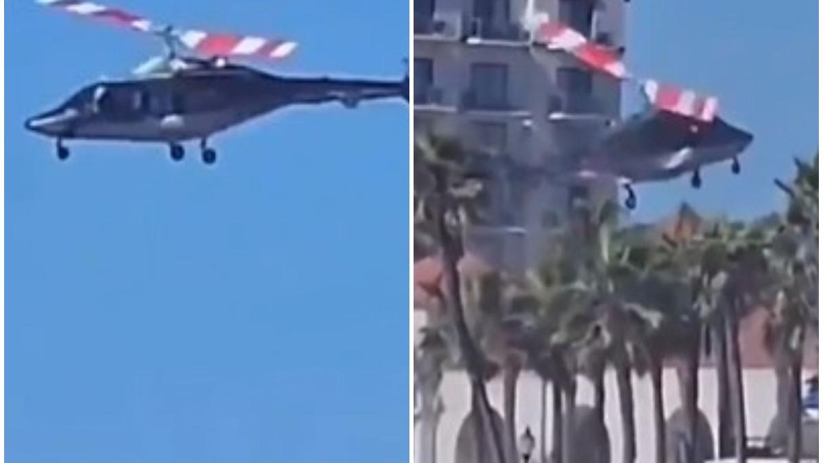 momentul in care un elicopter se prabuseste in fata unui hotel din los angeles sunt cinci raniti