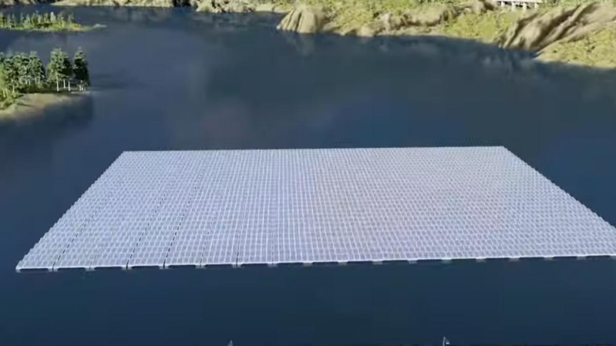 pe un lac din germania au aparut oglinzile care plutesc si produc energie cum functioneaza sistemul unic in lume