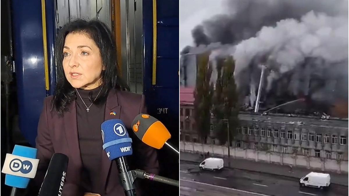 ministrul german al economiei trimis intr un buncar la kiev in timpul atacului soldat cu morti si raniti