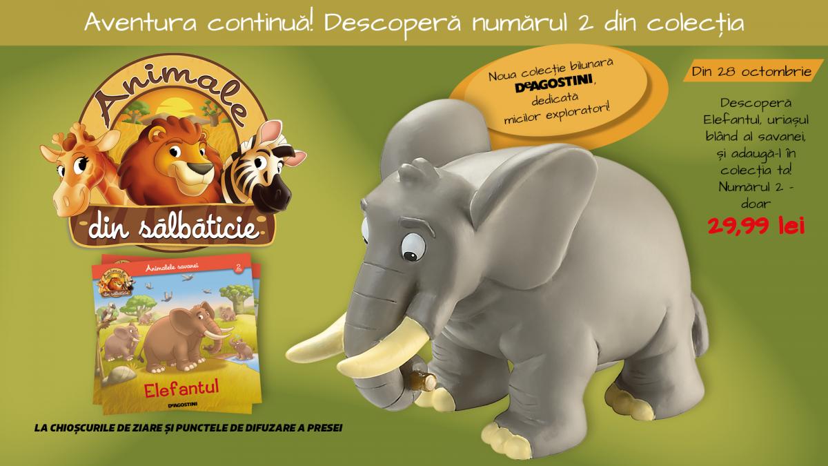 descopera lumea fascinanta a elefantilor numarul 2 din colectia animale din salbaticie o colectie deagostini