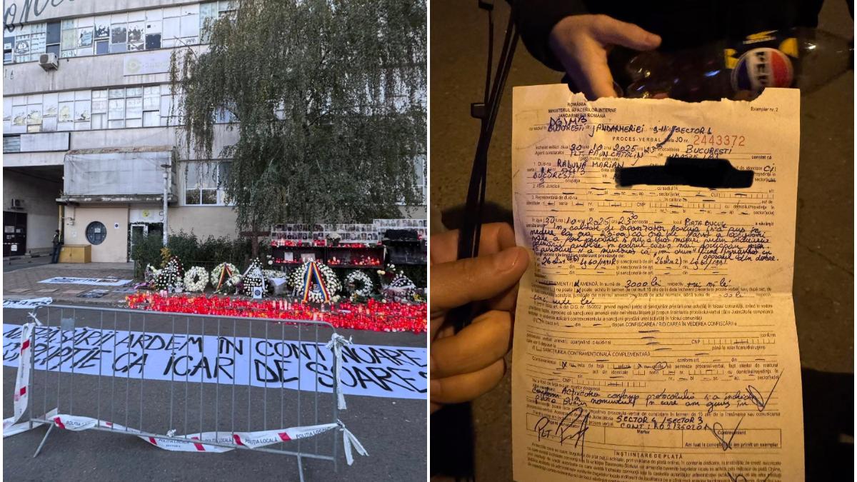 Organizatorul marșului dedicat victimele din Colectiv a fost amendat pentru „depășirea orei de comemorare”, chiar în fața clubului