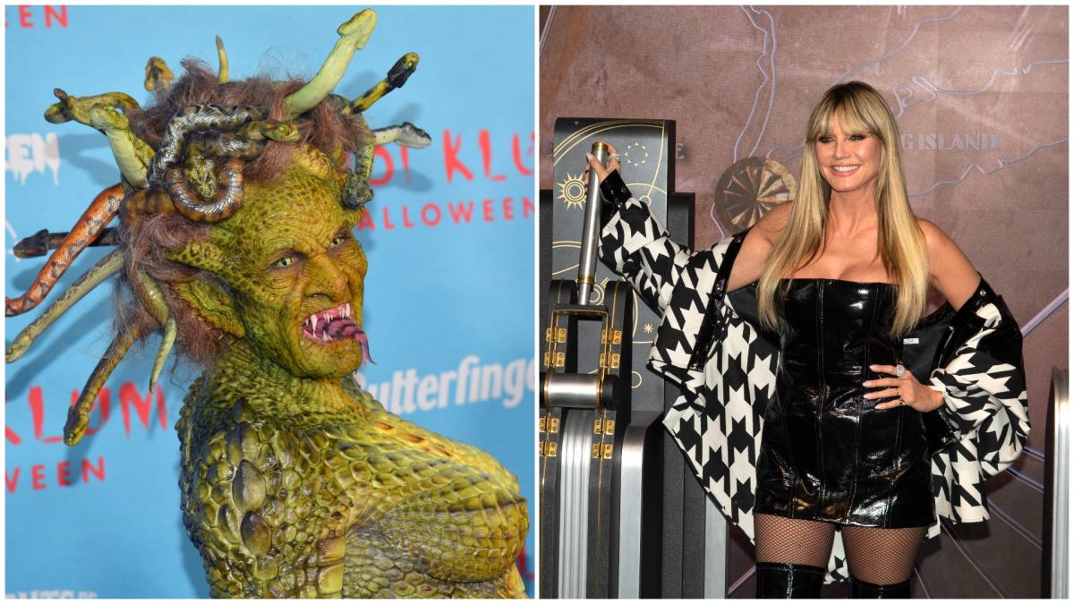 heidi klum a fost cu adevarat infioratoare in rolul medusei la petrecerea anuala de halloween
