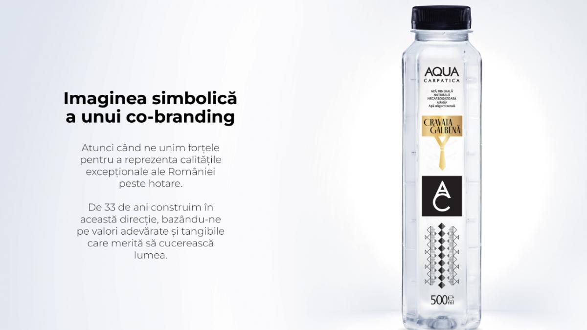 aqua carpatica cravata galbena un parteneriat al autenticitatii romanesti