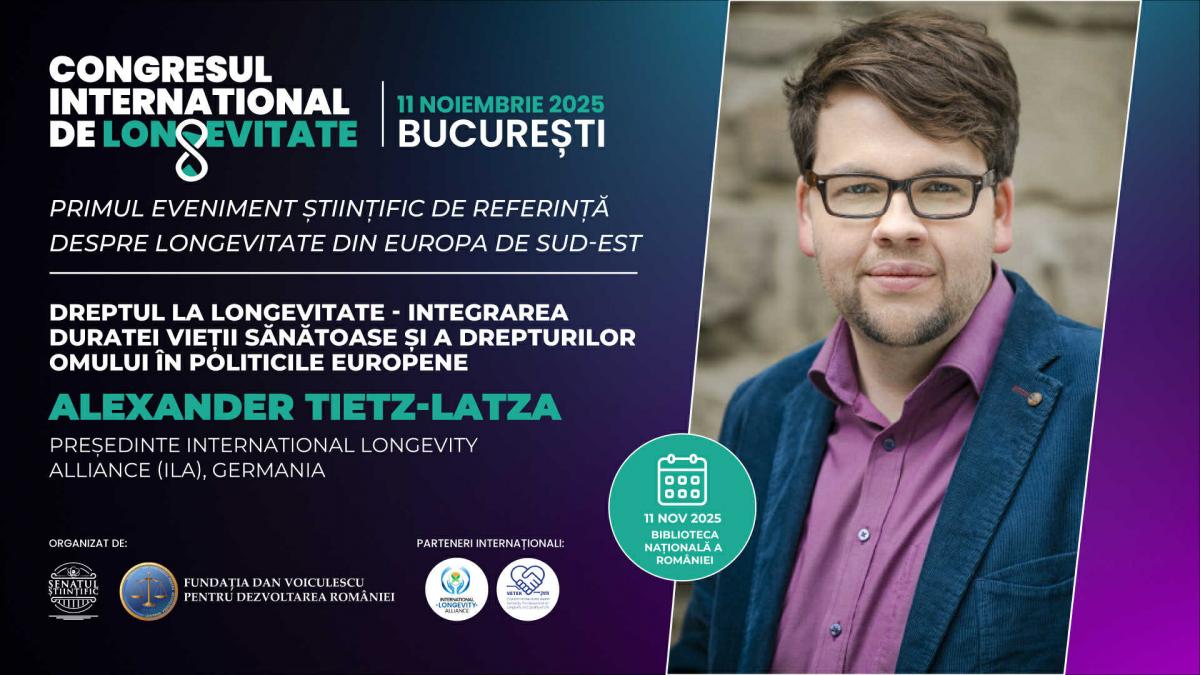 omul care vrea sa transforme longevitatea intr un drept fundamental vine in romania alexander tietz latza la congresul de logevitate