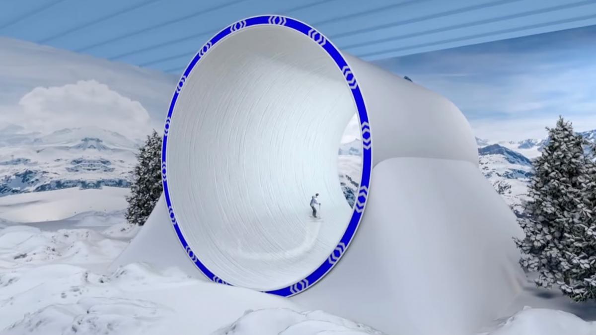 „Tunelul de zăpadă”: Cum arată instalația rotativă uriașă care ar putea face schiatul posibil tot anul, oriunde în lume