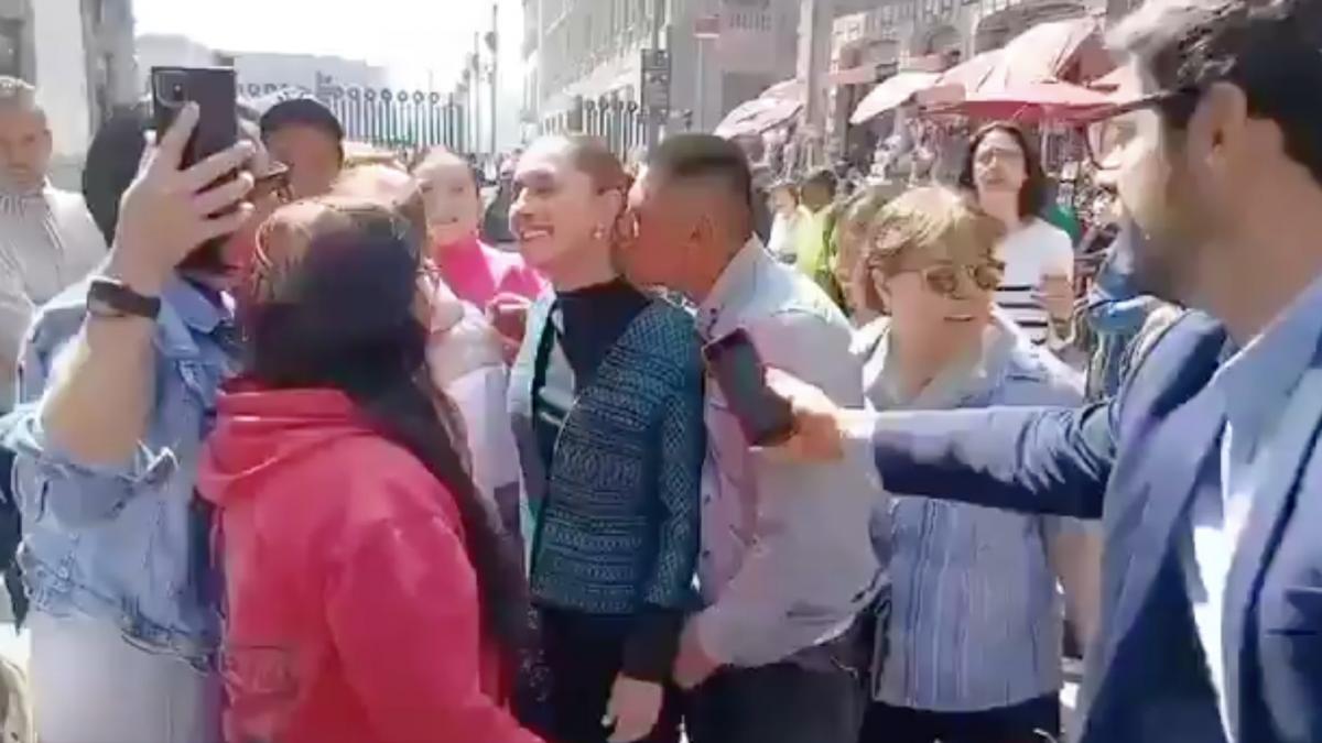momentul socant in care un barbat din multime o pipaie si o saruta pe presedinta mexicului cum a reactionat claudia sheinbaum