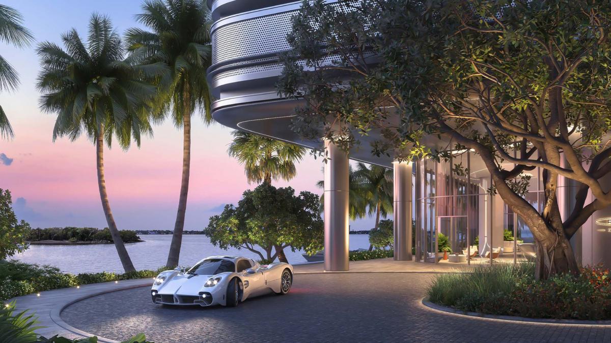 blocul din miami in care iti cumperi penthouse si primesti gratuit o masina de 3 milioane de dolari cum arata apartamentele si bolidul