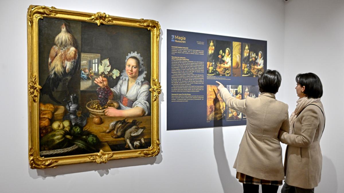 o scena biblica a fost gasita intr un tablou vechi de 400 de ani la muzeul brukenthal a stat ascunsa sub un strat de vopsea neagra