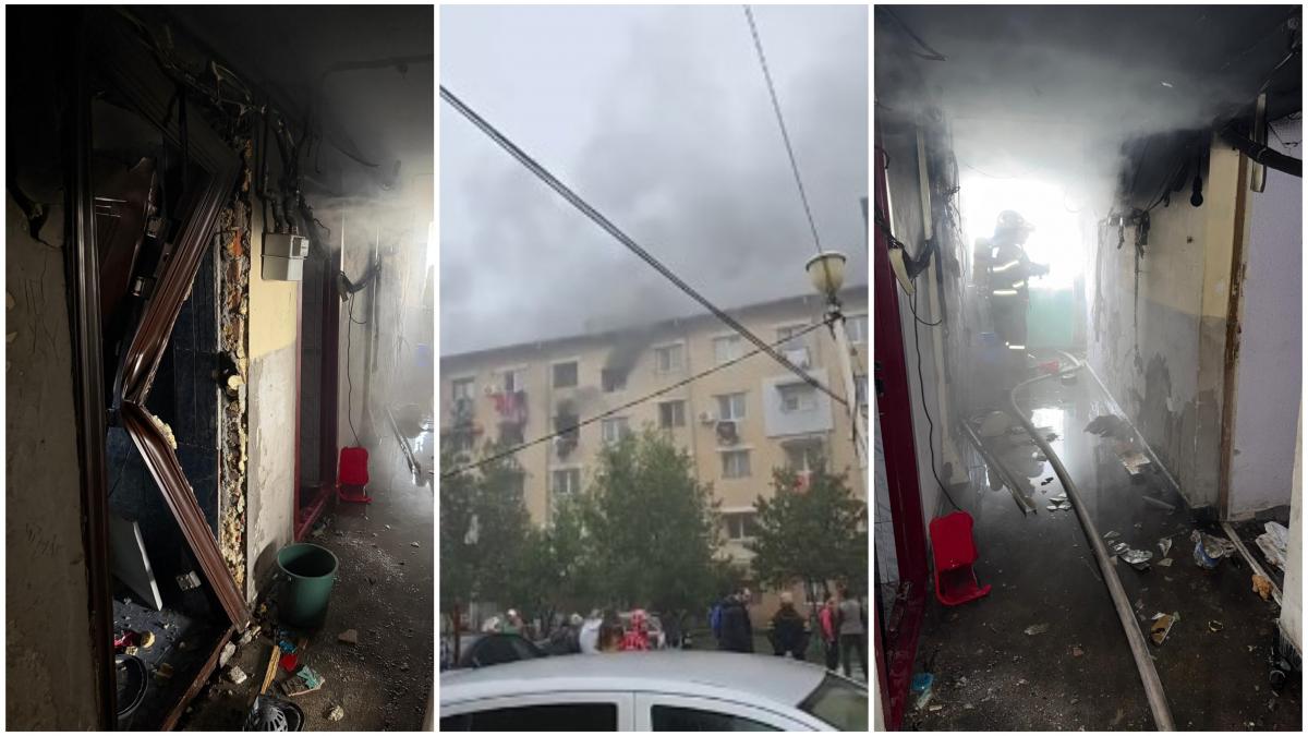 explozie urmata de incendiu intr un bloc din bals a fost activat planul rosu de interventie