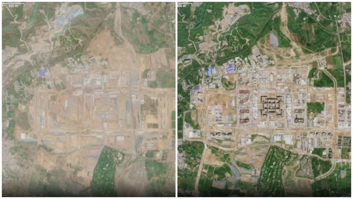 imagini din satelit cu orasul apocalipsei pe care china il construieste ar fi de zece ori mai mare decat pentagonul