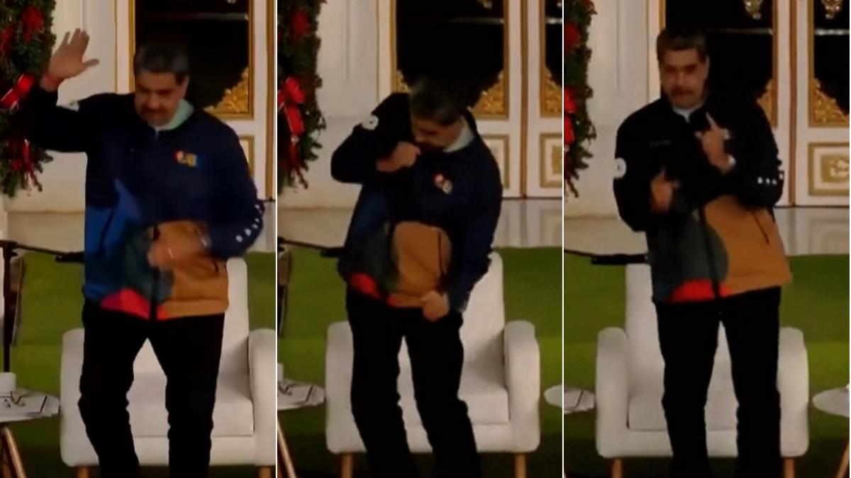 imagini ireale cu presedintele venezuelei in timp ce sua creste recompensa pentru capturarea lui maduro se filmeaza dansand