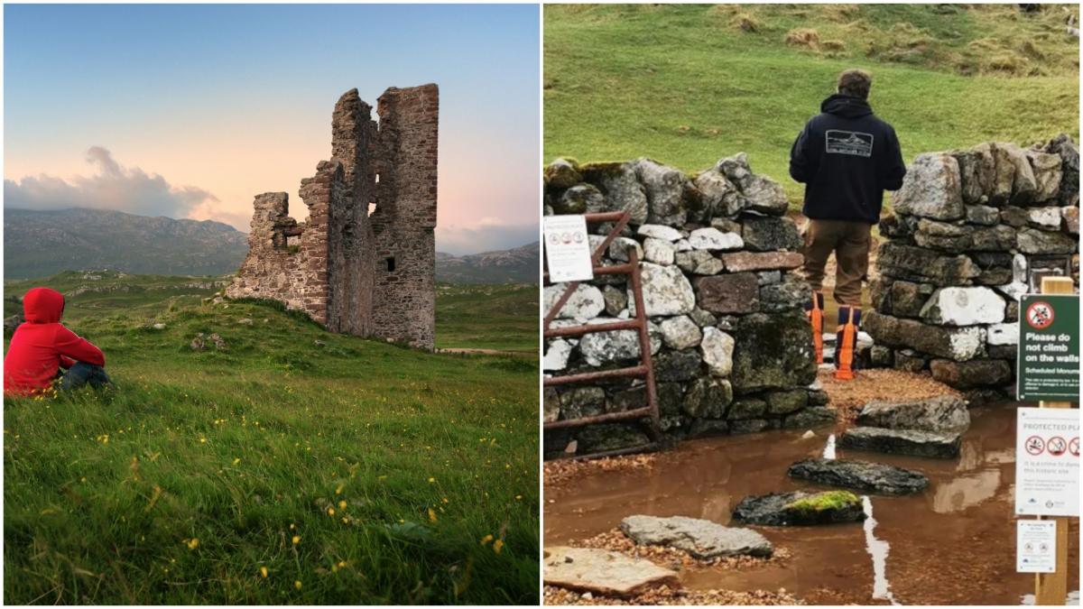 scotienii sunt furiosi pentru ca cineva a daramat un zid al castelului clanului macleod ca sa si faca drum printr o balta