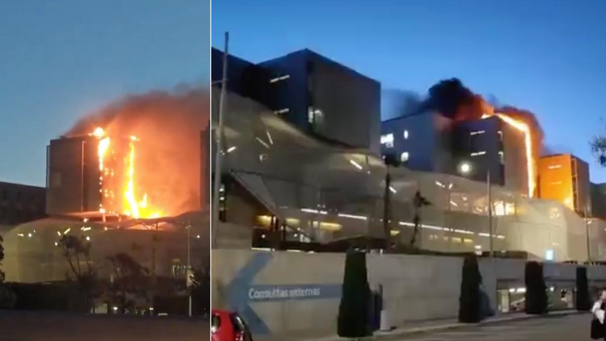 incendiu urias intr un spital din spania focul a izbucnit in afara cladirii dar s a extins mai multe etaje au fost afectate