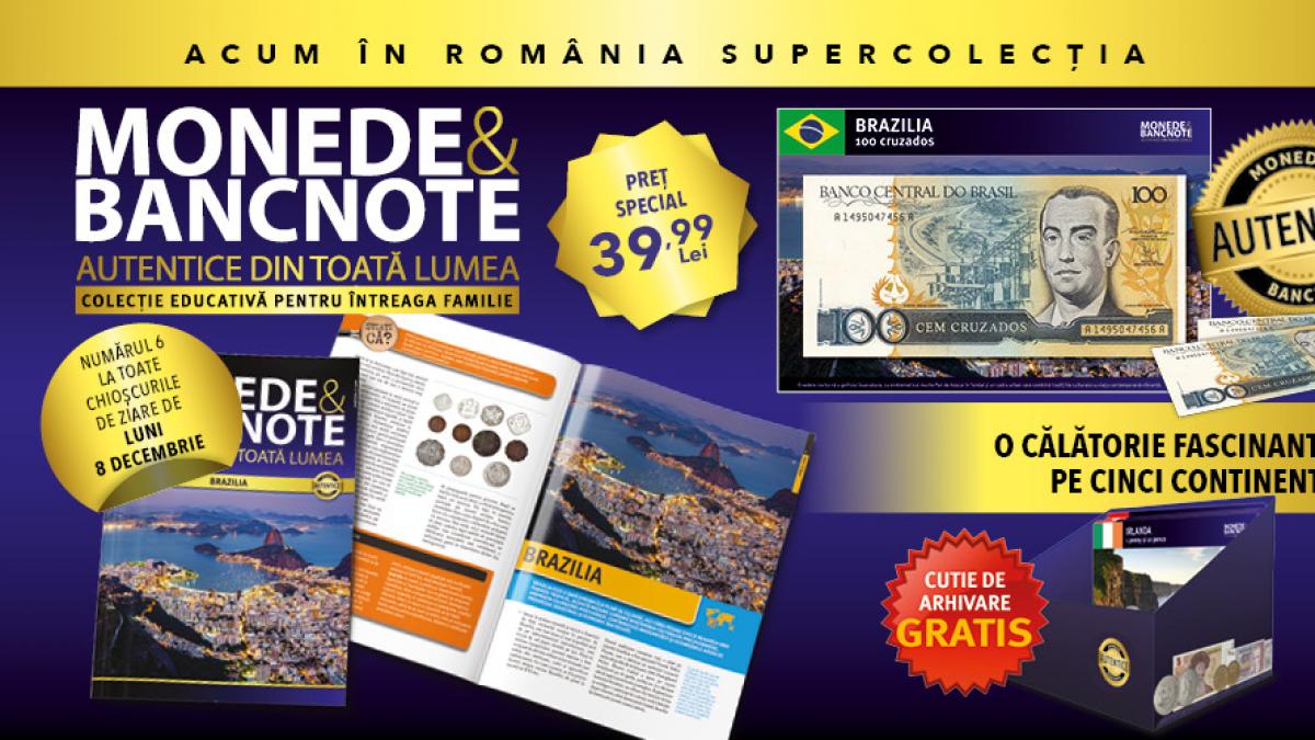 descopera brazilia in numarul 6 din colectia monede si bancnote autentice din toata lumea