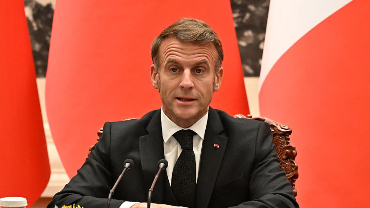 Preşedintele Franţei, Emmanuel Macron.
