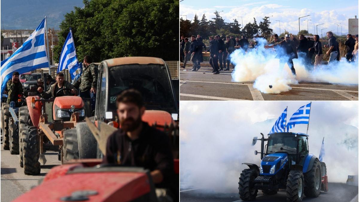 haos in grecia fermierii furiosi au blocat aeroporturi si au ridicat baraje rutiere in tara un vas din lesbos a plecat fara pasageri