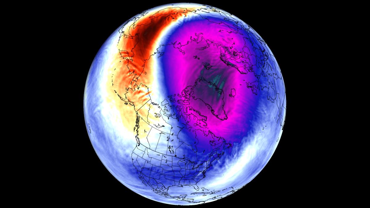 vortexul polar isi revine dupa ruptura si intra intr o faza mai puternica ce se intampla cu vremea in urmatoarele zile
