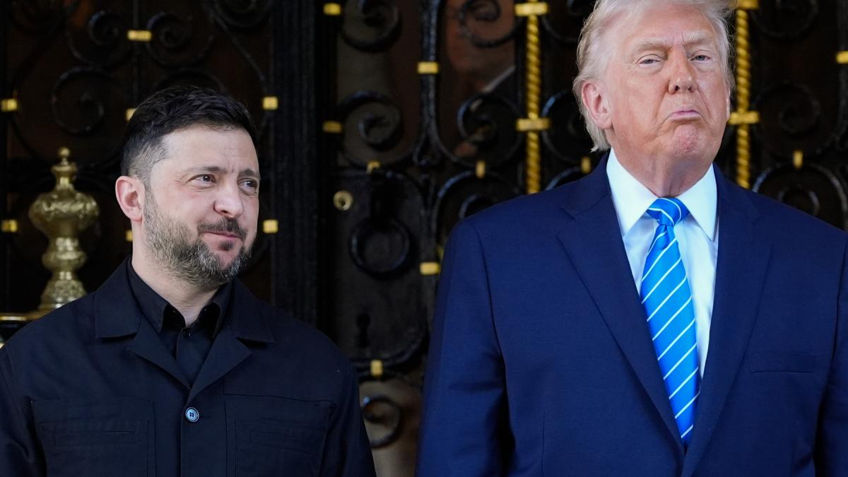 intalnirea de la mar a lago in imagini zelenski poarta camasa si sacou trump l a servit cu creveti in cocos