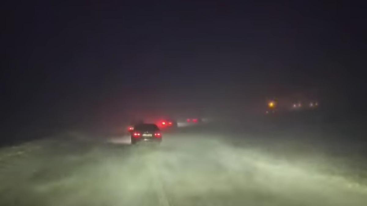 s a inchis drumul spre ranca din cauza viscolului puternic